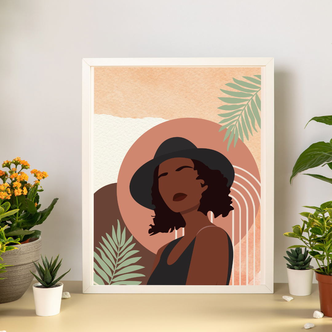 Boho Queen Portrait Print – Physical Wall Art Print