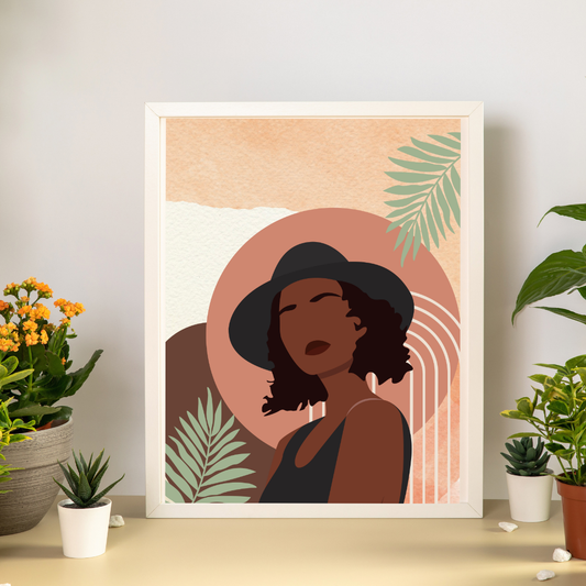 Boho Queen Portrait Print – Physical Wall Art Print