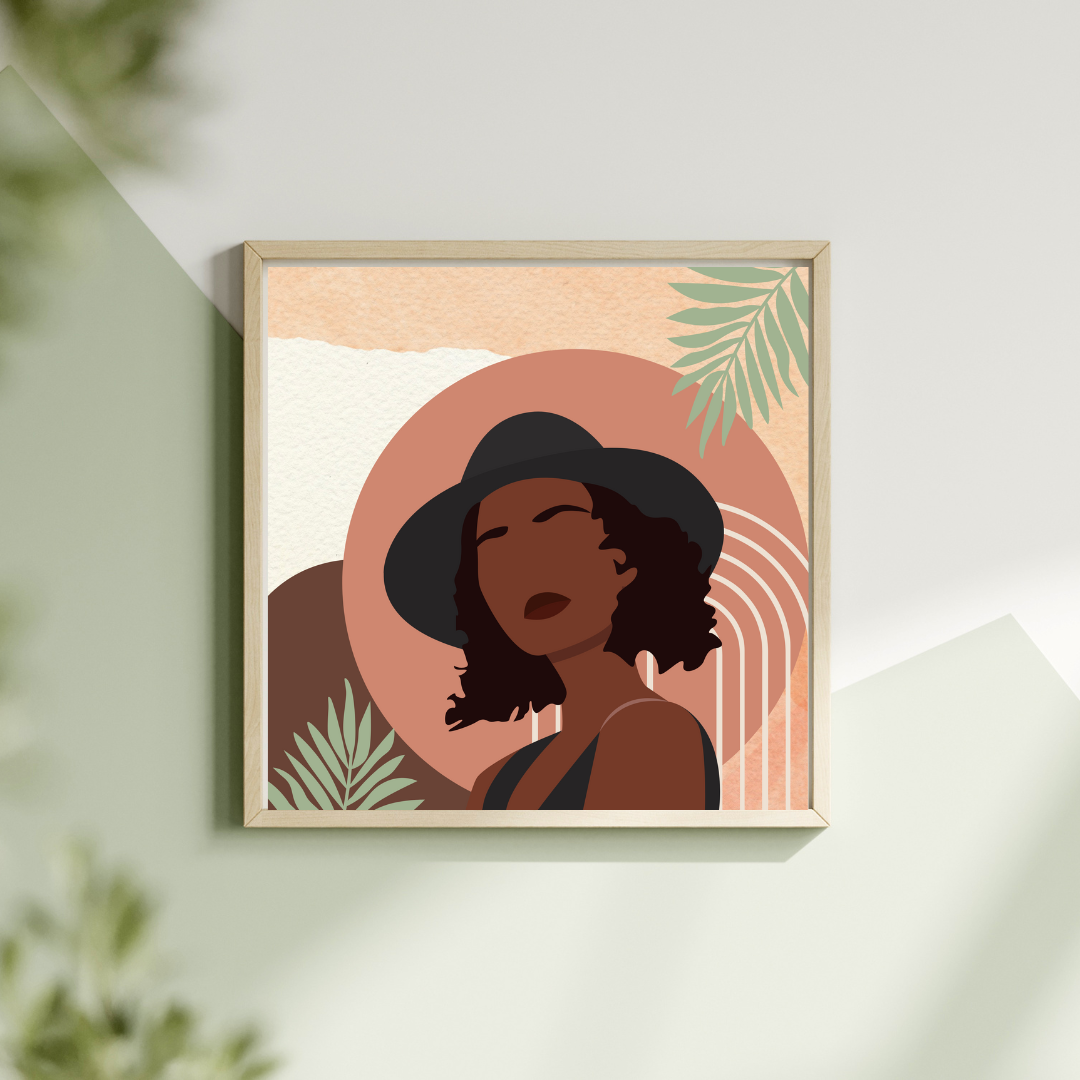 Boho Queen Portrait Print – Physical Wall Art Print