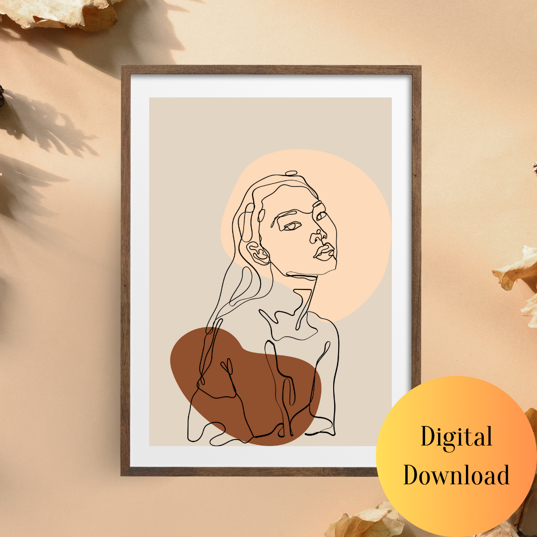 Minimalist Boho Beauty – Digital Wall Art Download