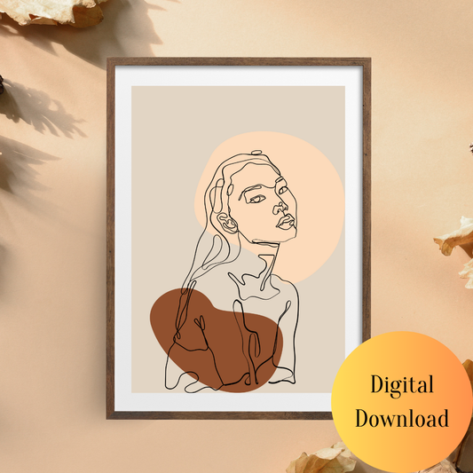 Minimalist Boho Beauty – Digital Wall Art Download