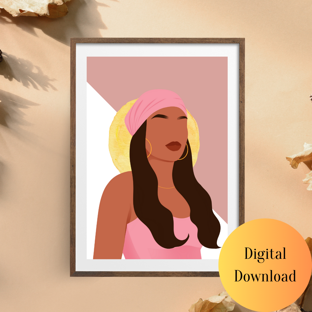 Radiant Boho Queen – Digital Wall Art Download