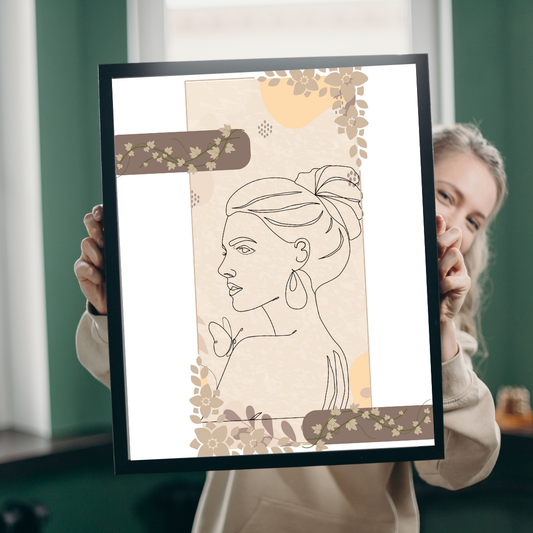 Butterfly Grace Line Art – Physical Wall Art Print