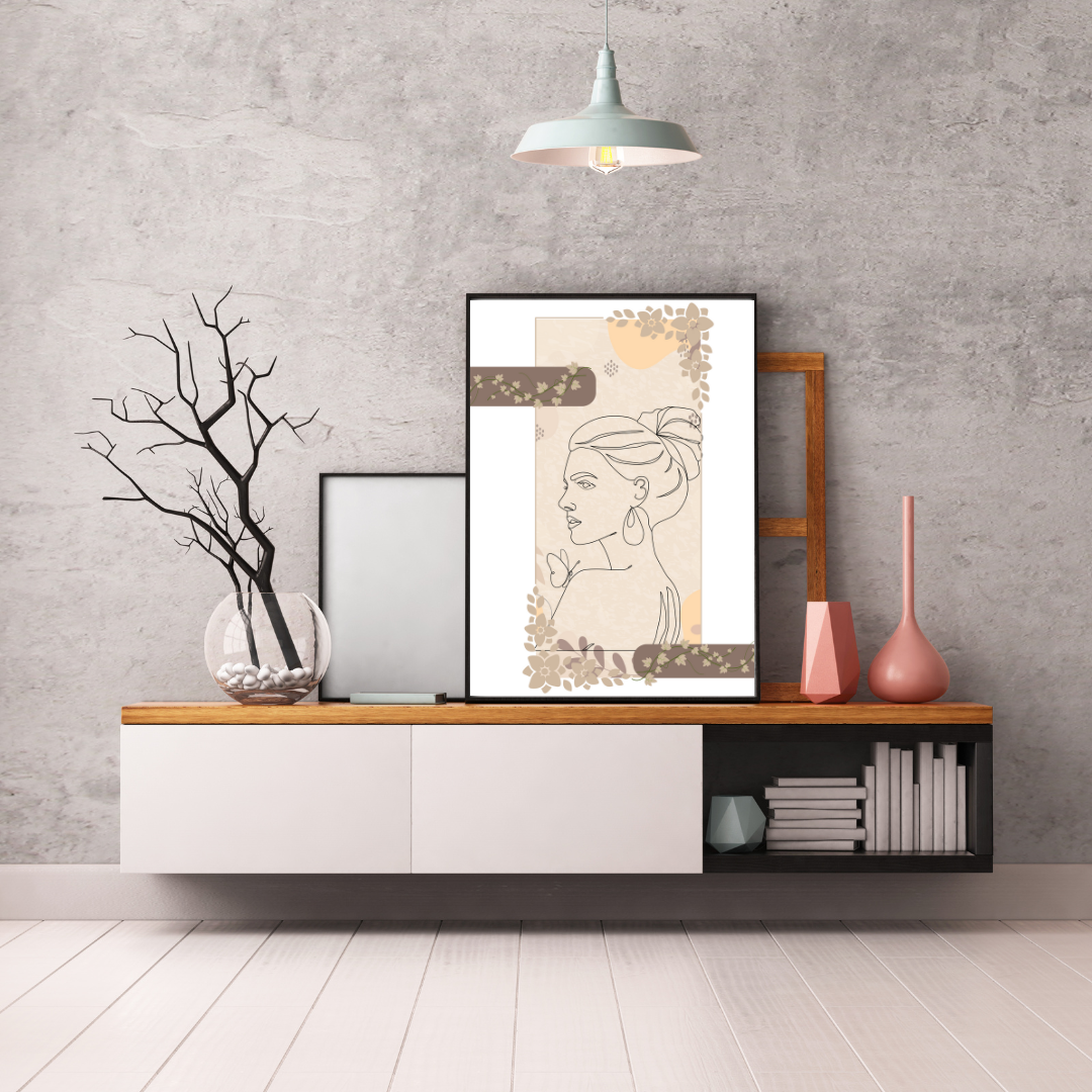 Butterfly Grace Line Art – Physical Wall Art Print