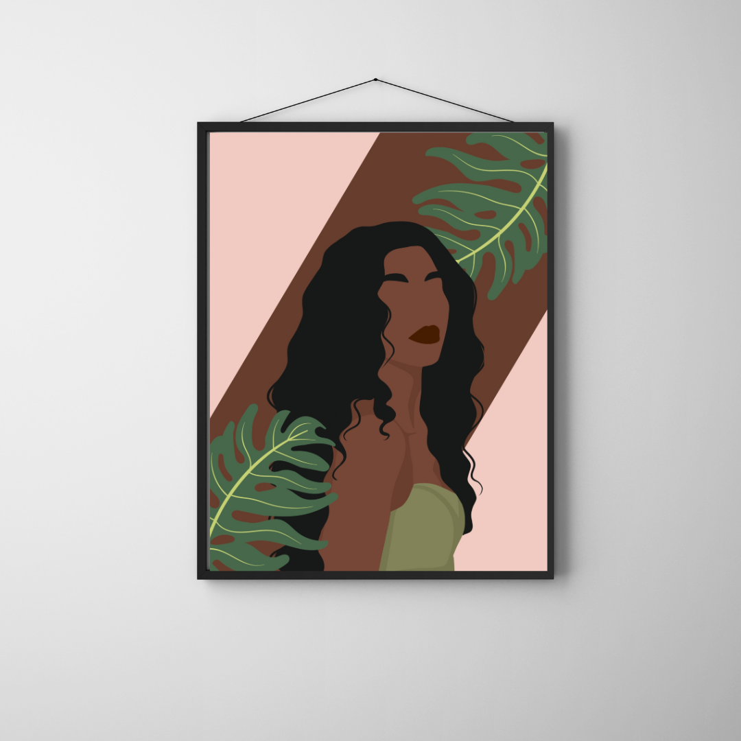 Tropical Muse Portrait – Physical Wall Art Print
