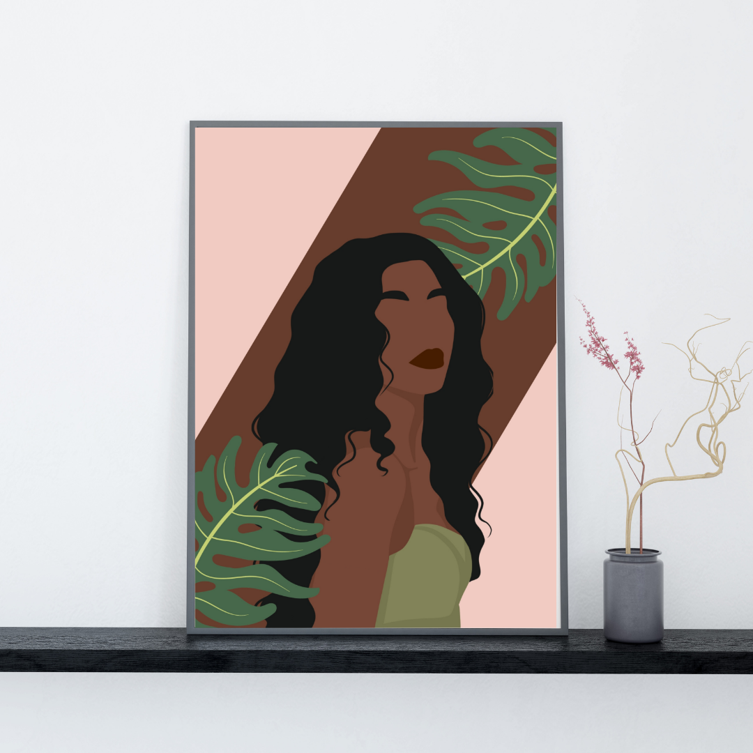 Tropical Muse Portrait – Physical Wall Art Print