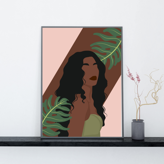 Tropical Muse Portrait – Physical Wall Art Print