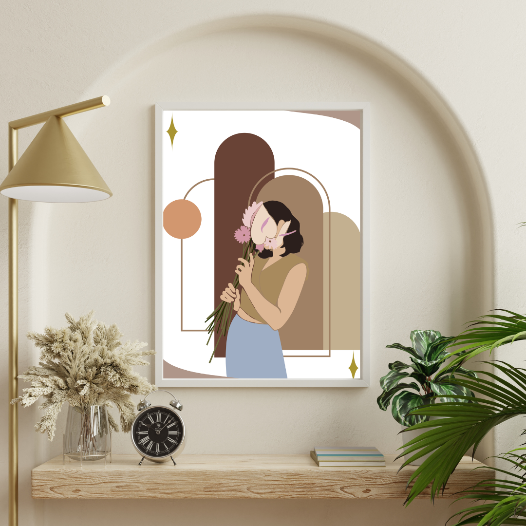 Her Presence Is Art – Framed Poster