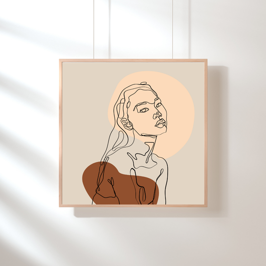 Minimalist Boho Beauty — Framed Poster