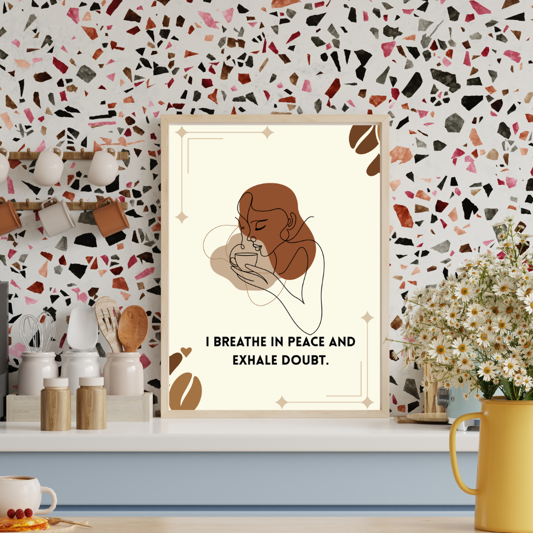 Peaceful Breath – Boho Wall Art Print
